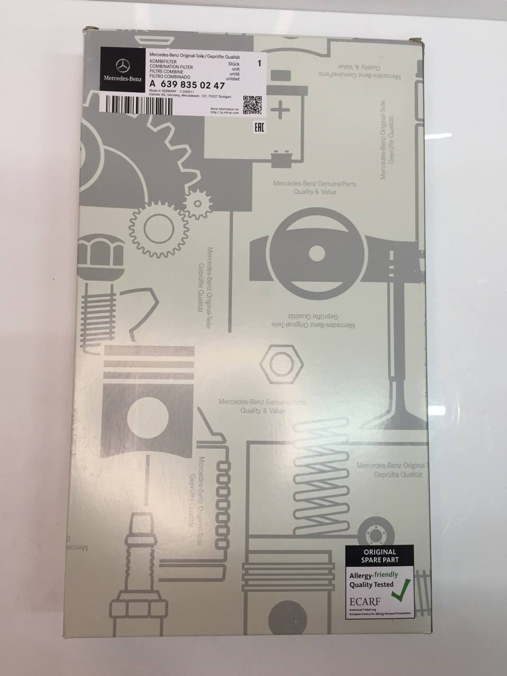 Фильтр салона угольный ОРГ A6398350247 для Mercedes-Benz Viano, Vito