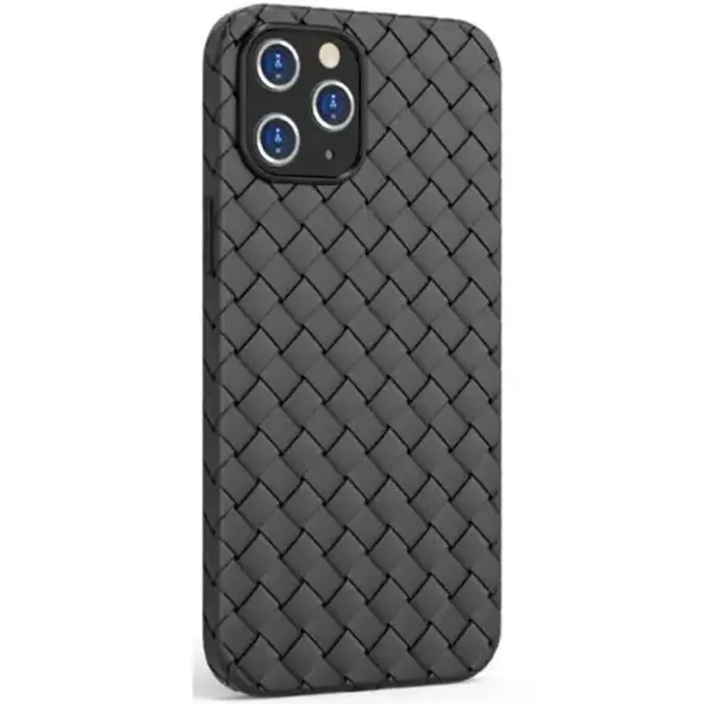 Чехол iPhone 13 SC Full Плетеный (черный)
