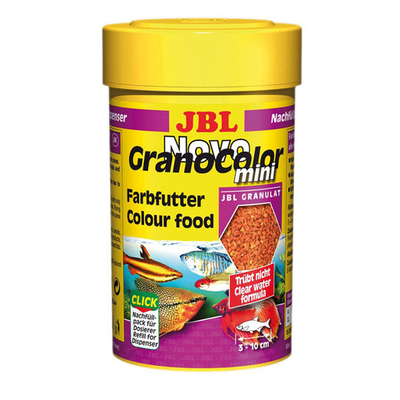 JBL NovoGranoColor mini 100 мл - корм для рыб для усиления окраса (мелкие гранулы)