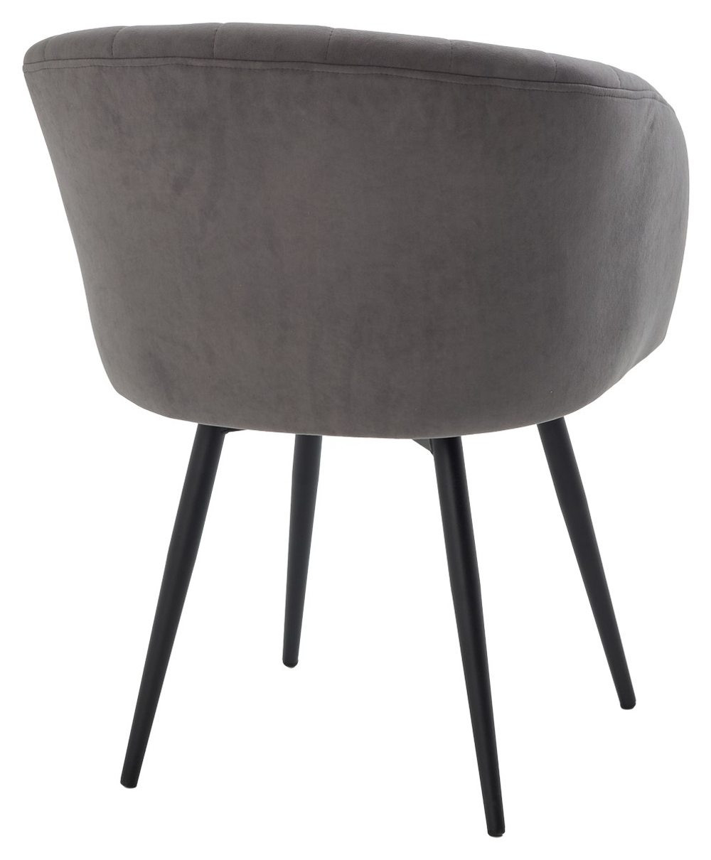 Стул МИШЕЛЬ 360 град. поворот. B28 Темно-серый, велюр / черный каркас, М-City