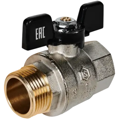 Кран шаровой STOUT полнопроходной 1" внутренняя-наружная (бабочка)