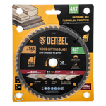 Пильный диск по дереву ф165 х 20 мм, 48 зубьев Denzel