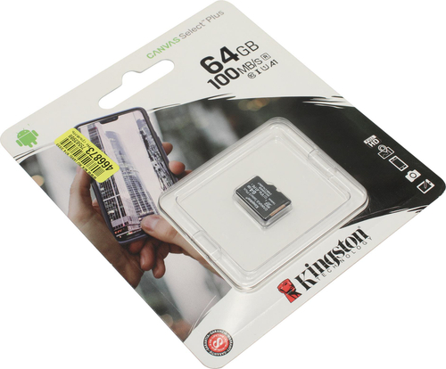 Kingston <SDCS2/64GBSP> microSDXC Memory Card 64Gb  A1  UHS-I U1