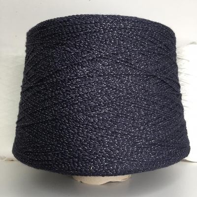 PAGLIA - LANIFICIO dell' OLIVO; 80% хлопок, 18% п/а, 2% люрекс; 250м/100гр; col.220, цвет: тёмно-синий с серебряным люрексом; S711