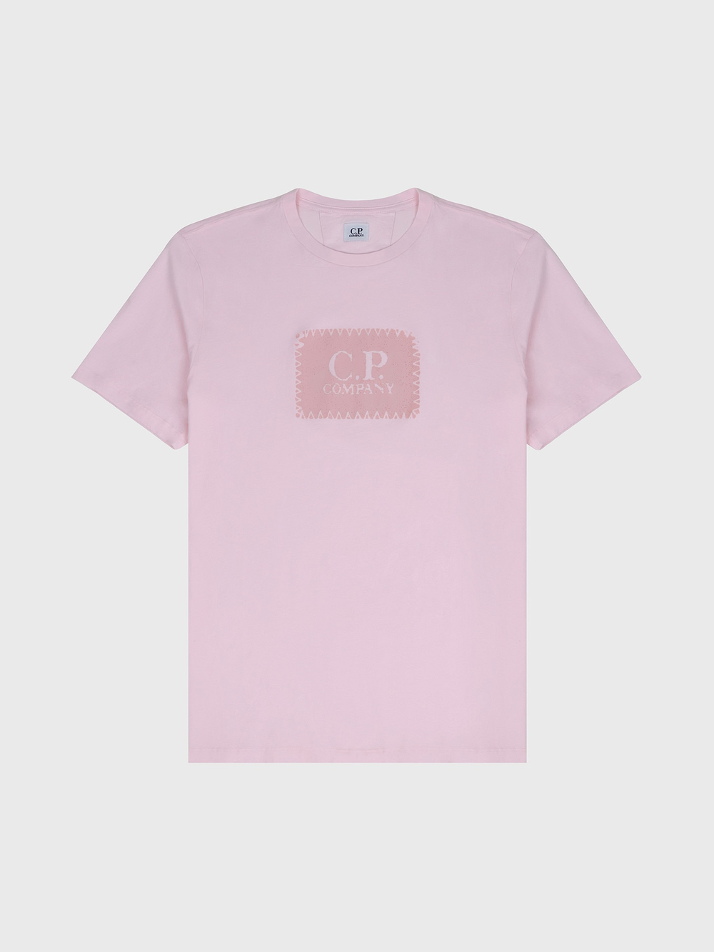 Футболка C.P. Company 30/1 Jersey Label Logo Pink