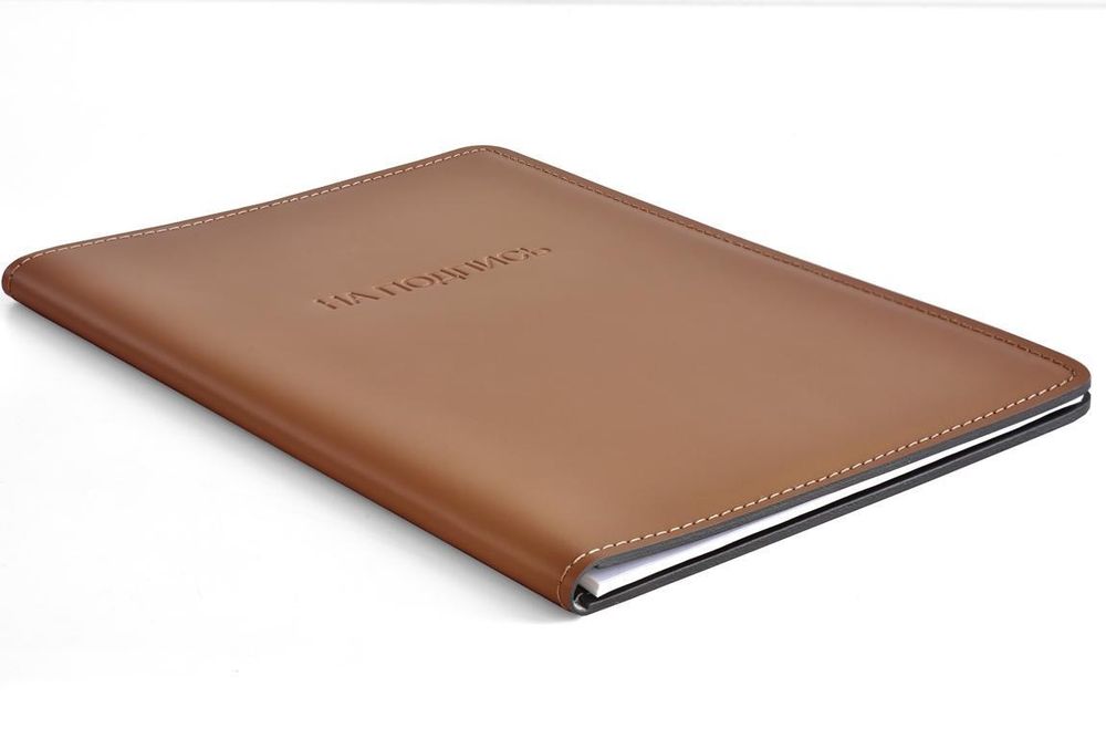 папка на подпись из кожи цвет табак