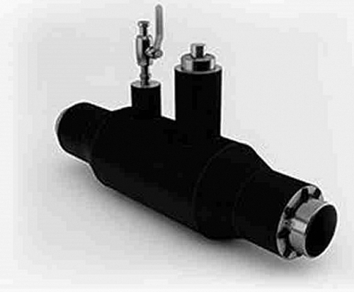 Кран шаровой теплоиз с воздушником_ЭСВ (Ду40)  45х3,0_1-ППУ-ПЭ