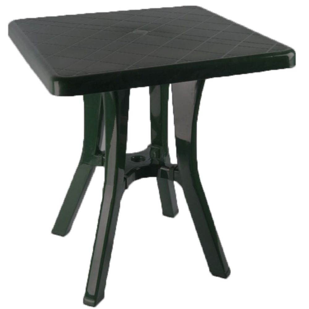 Стол пластиковый квадратный «Таволи» 700х700 мм — Болотный