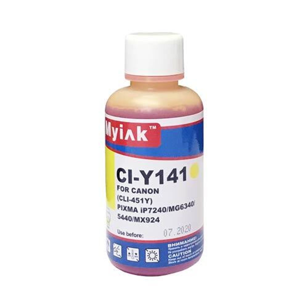 Чернила для CANON CLI-451Y (100мл, yellow Dye) CI-Y141 Gloria™ MyInk