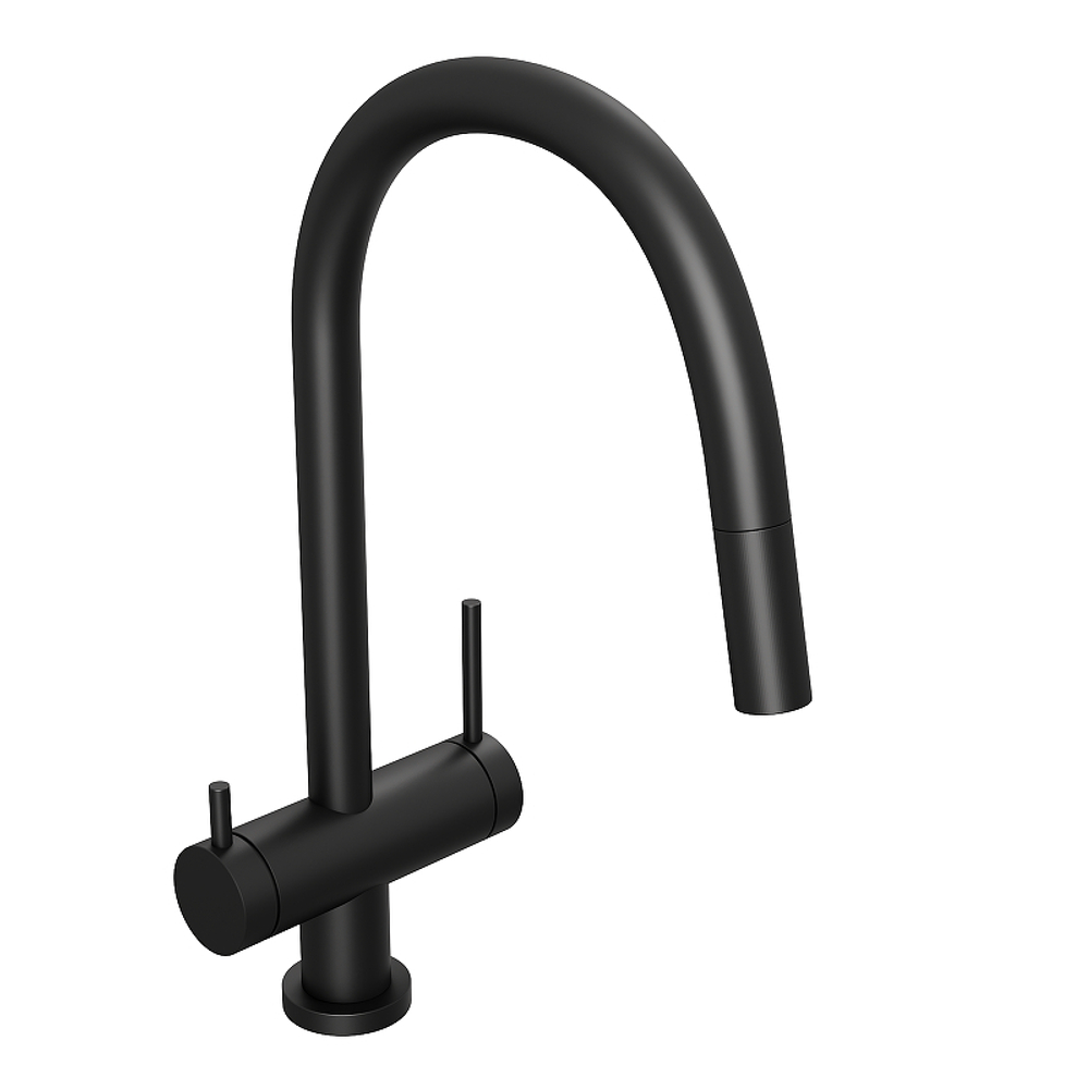 Смеситель для кухни Abelsberg Aera EMF71709MB цвет Вулканический черный