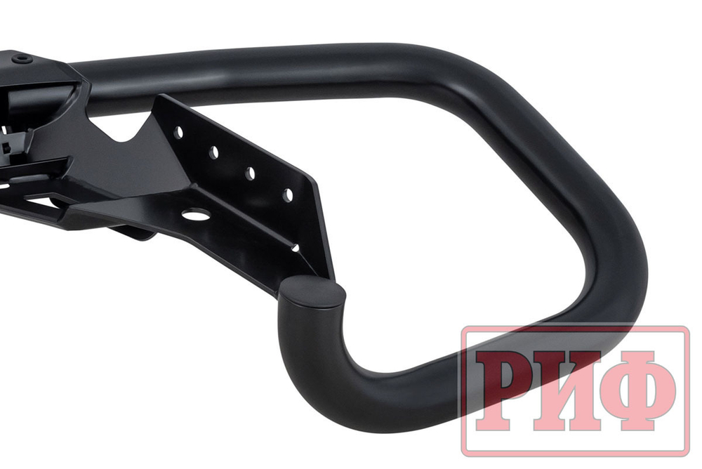 Бампер задний силовой/защита штатного бампера Nissan Patrol Y62 c квадратом под фаркоп РИФ