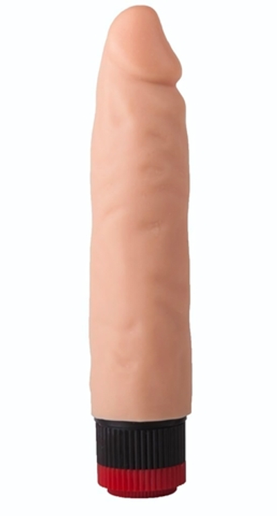 Телесный вибратор-реалистик со встроенным пультом управления - 16,5 см. (Цвет: телесный)