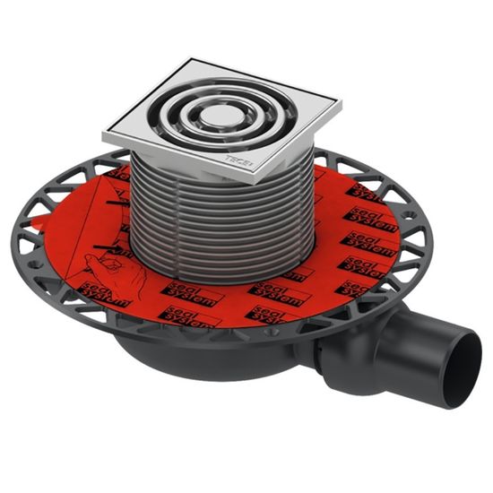 Душевой канал трап TECE TECEdrainpoint S110 (3601100) низкий горизонтальный, матовый хром