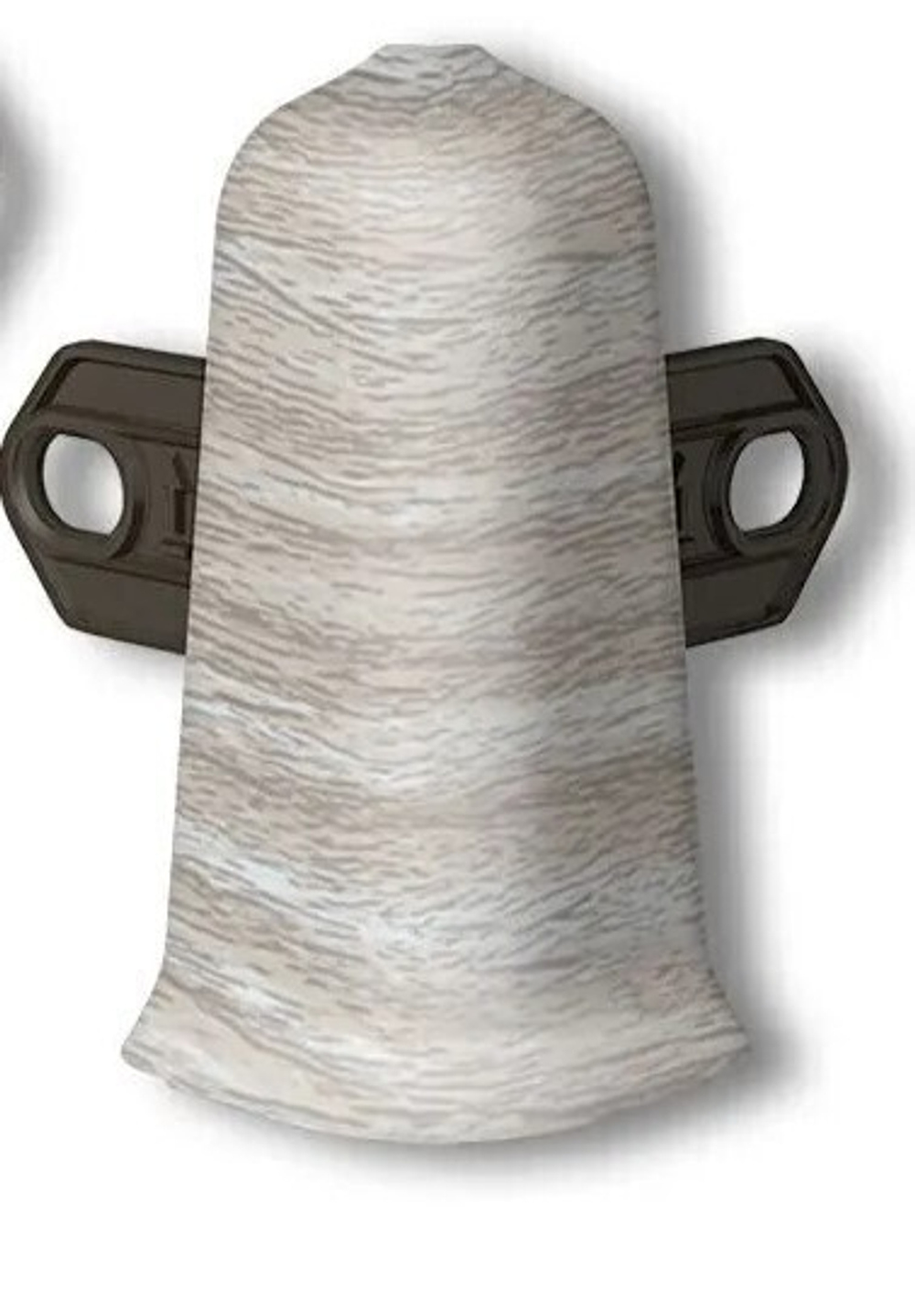 Угол наружный с крепежом для плинтуса 100мм "Деконика" 294 Орех антик