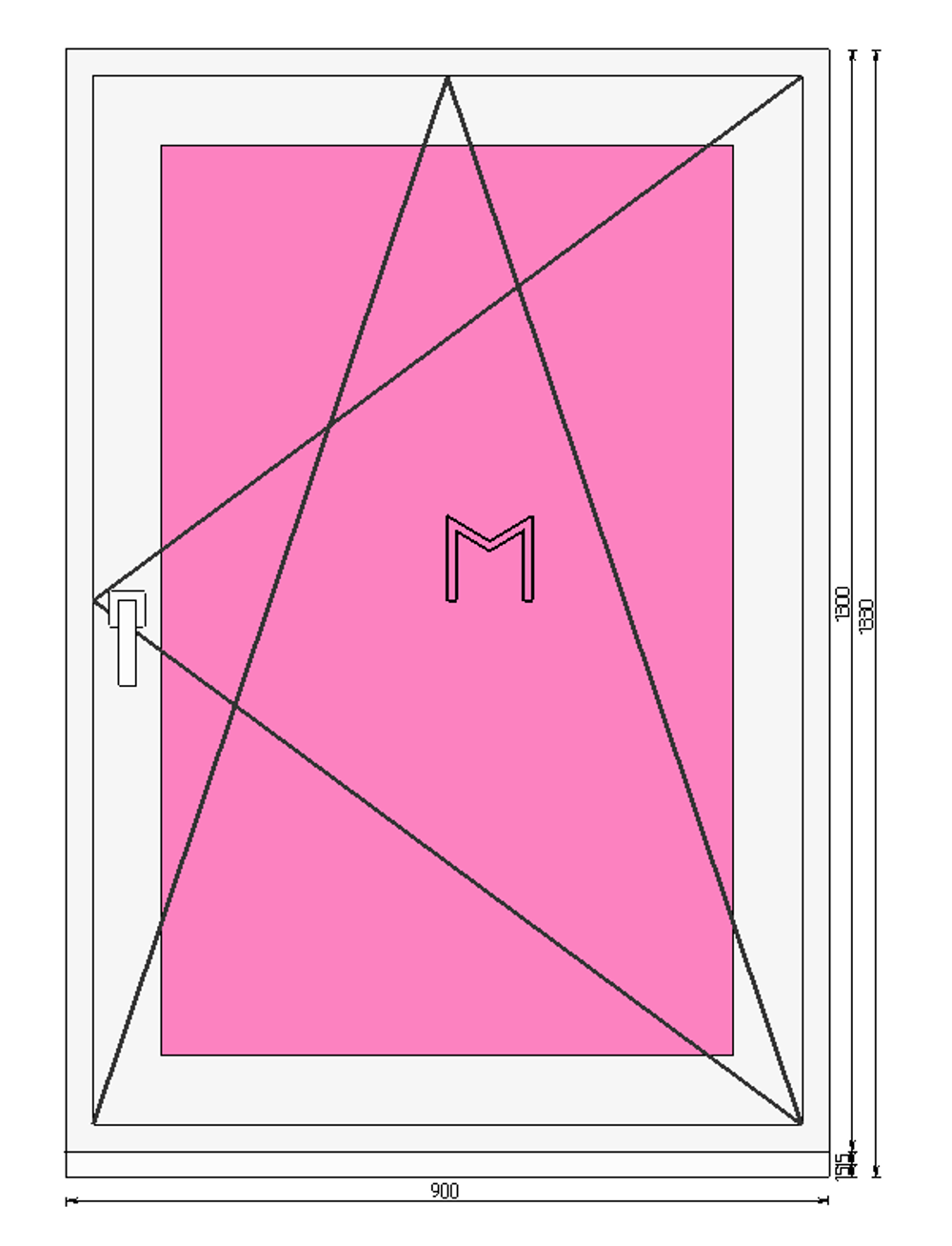 Пластиковое окно 1300 х 900 ТермА Эко + Москитная сетка