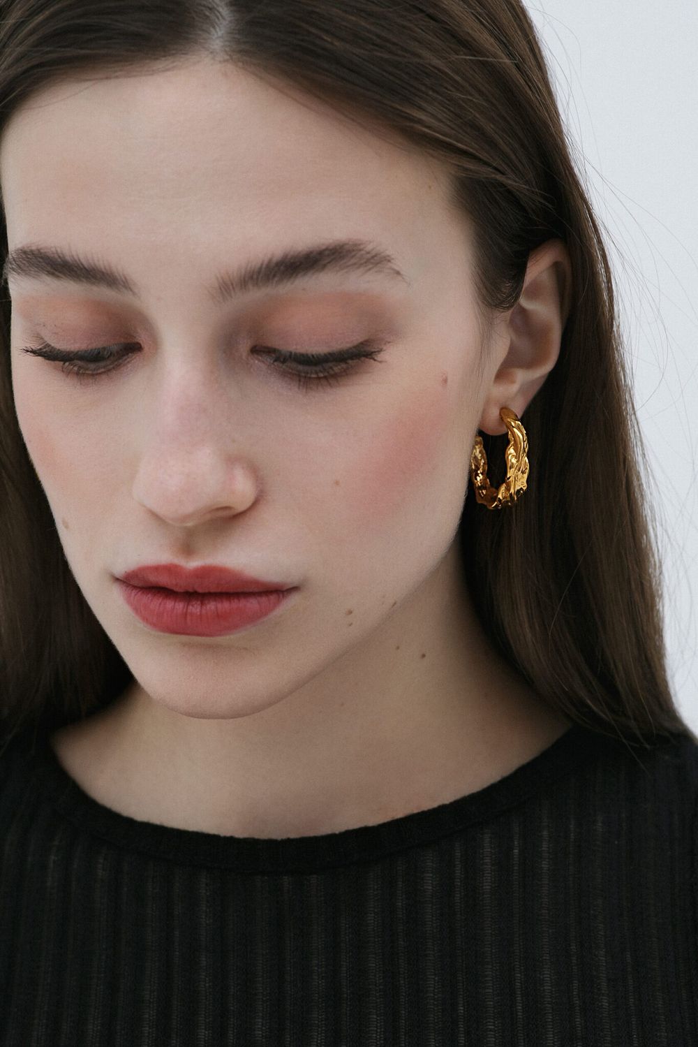 Серьги Карамель Конго в позолоте