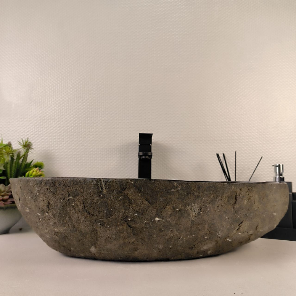 Каменная раковина из речного камня RS-04917 (66*43*16) 0858 из натурального камня
