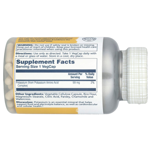 Solaray, калий, 99 мг, 200 растительных капсул VegCaps