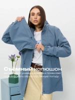 Ветровка с капюшоном удлиненная