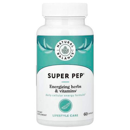Natural Balance, Super Pep®, бодрящие травы и витамины, 60 капсул