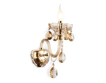 Настенный светильник с хрусталем 1*E14 TR4912 GD/TI золото/янтарь 294*160*246 Traditional Classic Ambrella