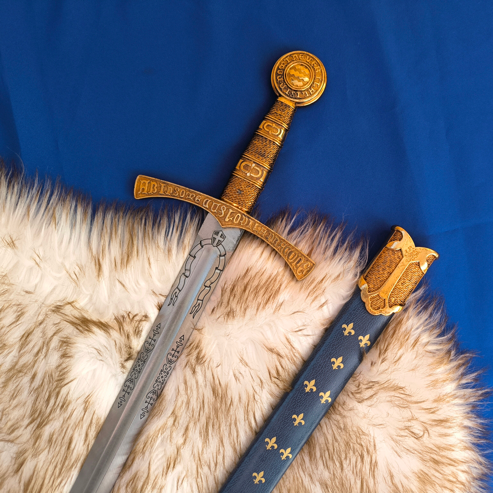 Меч средневековый в синих ножнах, 14 в. Франция, Denix DE-5201