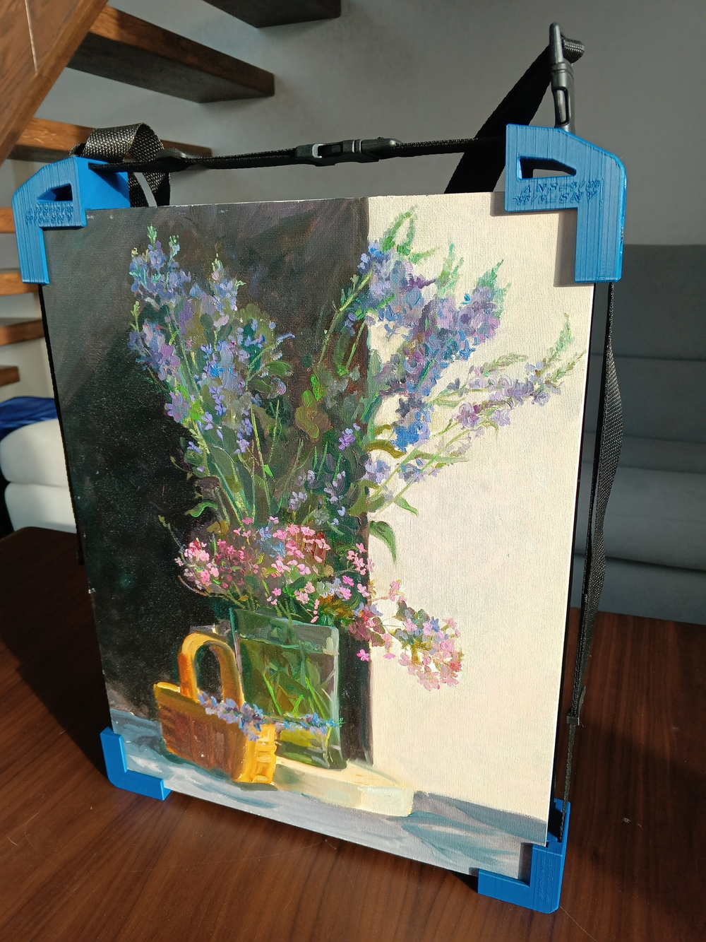 Переноска для холстов на картоне и подрамнике (Синяя) ANS 5/24 BLUE