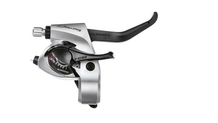 Шифтер/Тормозная ручка Shimano, TX800, правый, 8 скоростей, трос 2050, серебристый