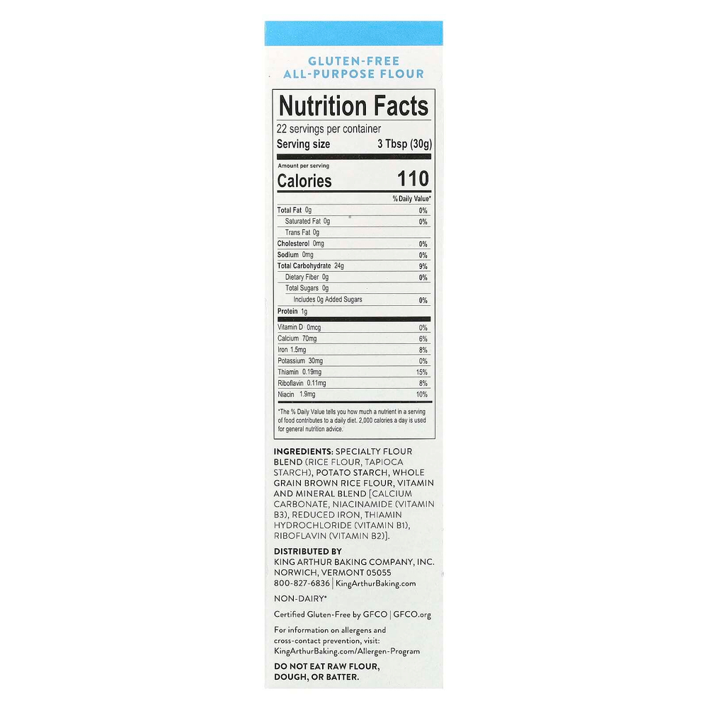 King Arthur Baking Company, Безглютеновая универсальная мука, 24 унций (680 г)