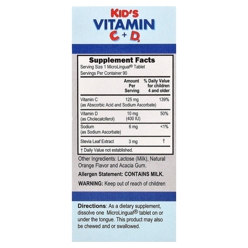 Superior Source, Baby Vitamin C и D3 Clean Melts™, 90 быстрорастворимых таблеток