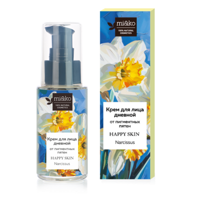 Дневной крем для лица от пигментных пятен Happy skin Narcissus 30мл, Mi&Ko