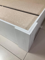 Кровать Леонардо КР-15 бетон пайн светлый/графит 1600 + настил