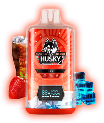Husky Cyber 2 CS - холодная кола-клубника 18000 затяжек 20мг Hard (2% Hard)