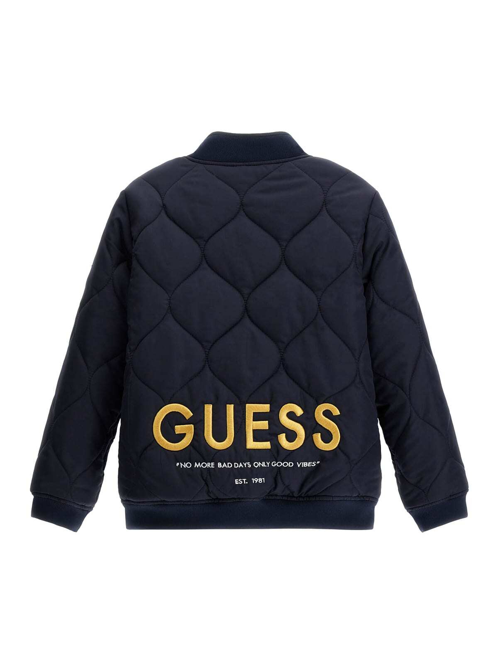 Куртка демисезонная GUESS Темно-синий/Стежка/На спинке: вышивка: золотистый логотип Мальчик