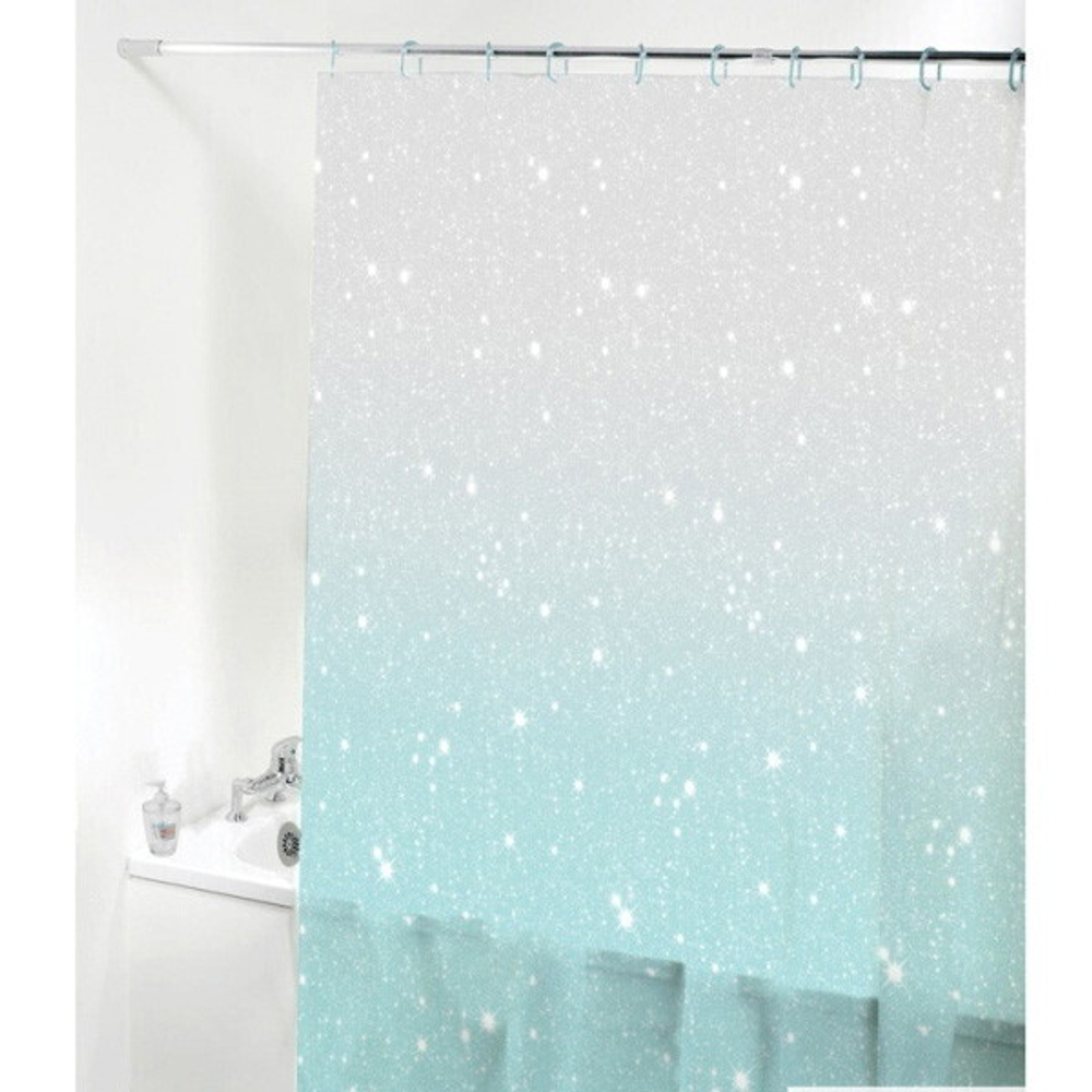 Штора для ванной EVA 180*180"Селфи» Галактика бирюзовая