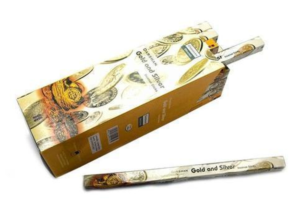 Darshan Gold and Silver шестигранник Благовоние Золото и Серебро