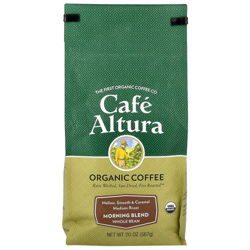 Cafe Altura, органический кофе, утренняя смесь, цельные зерна, средняя обжарка, 567 г (20 унций)