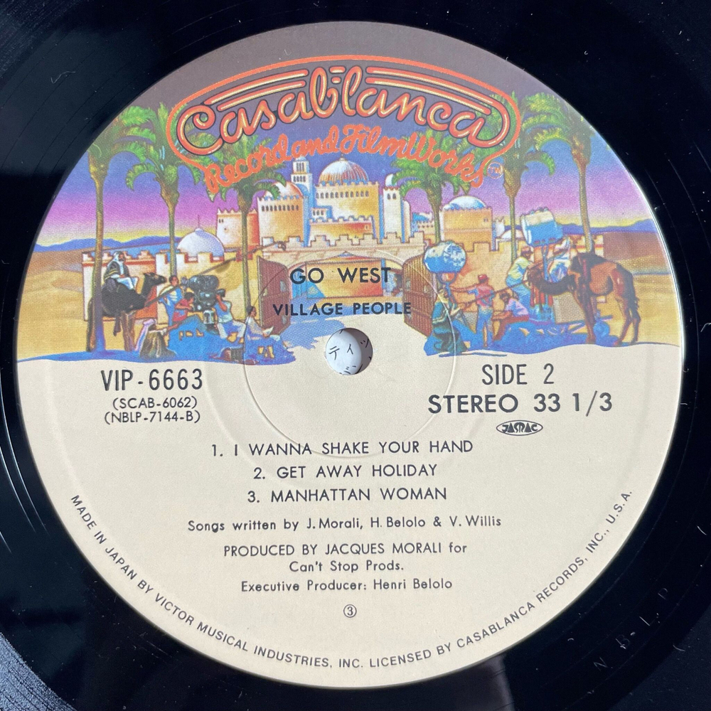 Винтажная виниловая пластинка LP Village People Go West (Japan 1979) (No Obi)