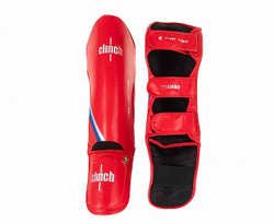 Защита голени и стопы Clinch Shin Instep Guard Kick 2.0 красная C521N