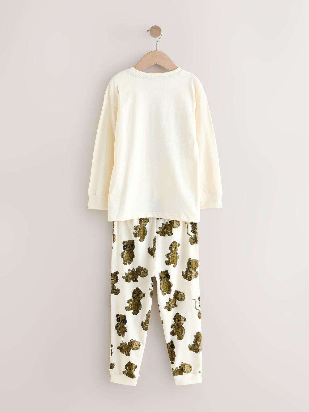 Пижама для мальчика Next AJ0-575, 3 шт., Хаки, Молочный, Серый