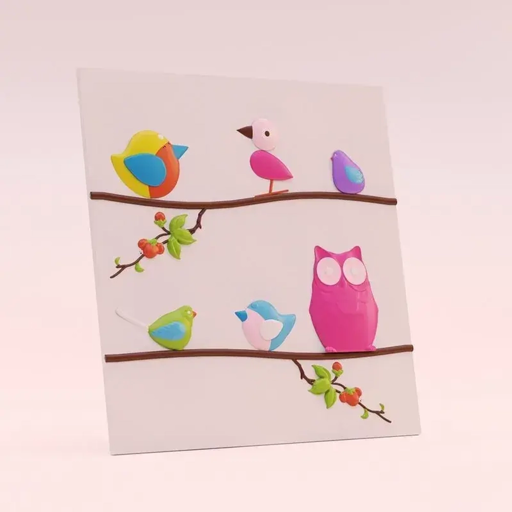 Гипсовая панель Пташки