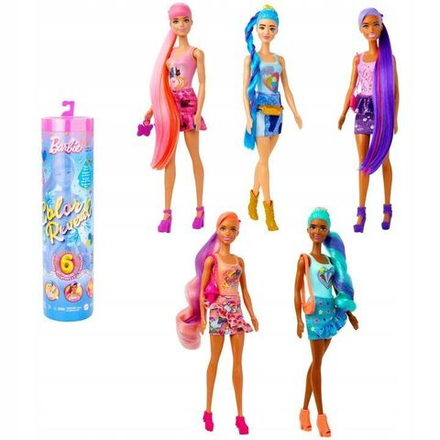 Кукла-сюрприз Barbie Color Reveal серии Totally Denim с функцией изменения цвета HJX55