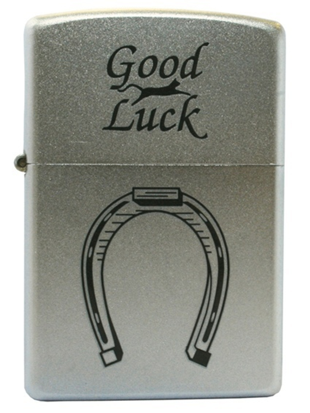 Зажигалка Zippo Horse Shoe, с покрытием Satin Chrome™, латунь/сталь, серебристая, матовая, 36x12x56