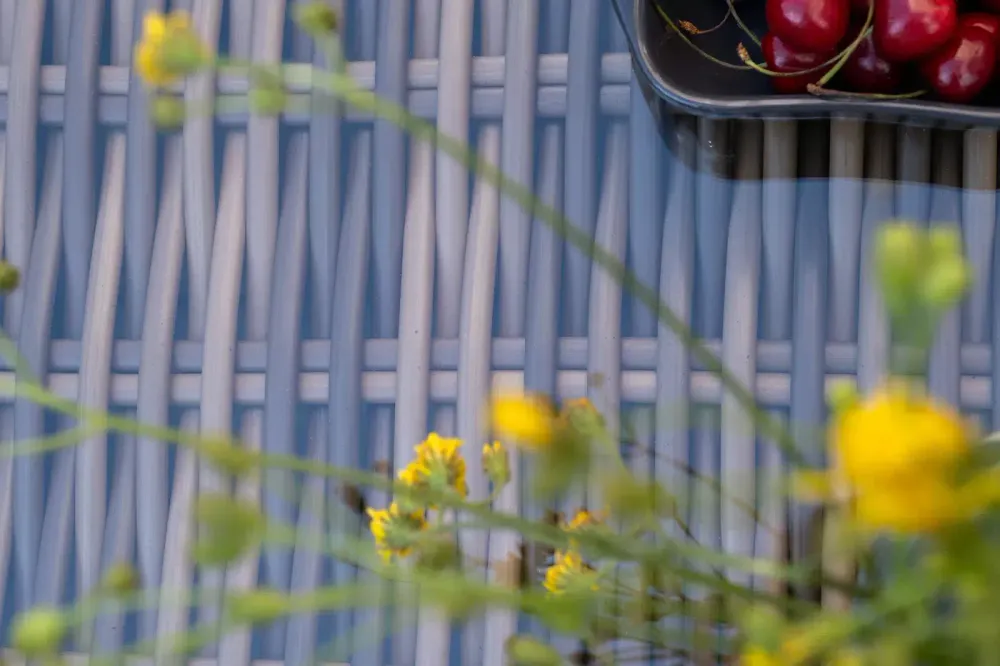 "Палермо" лаунж-зона из искусственного ротанга, цвет соломенный