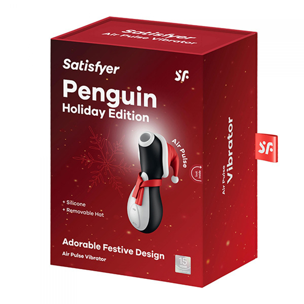 Вакуум-волновой бесконтактный стимулятор клитора 10,8см Satisfyer Penguin Holiday Edition