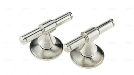 Ручка каминная Штопор латунь никель