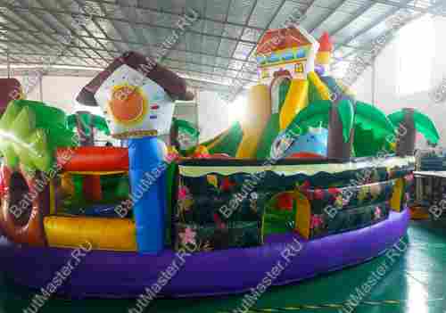 Коммерческий надувной батут "Сказочный домик" 7*6*4,5 м