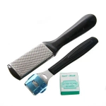 Педикюрный набор на блистере, 3 предмета «Ultramarine» (терка металлическая, скребок и лезвия)✦