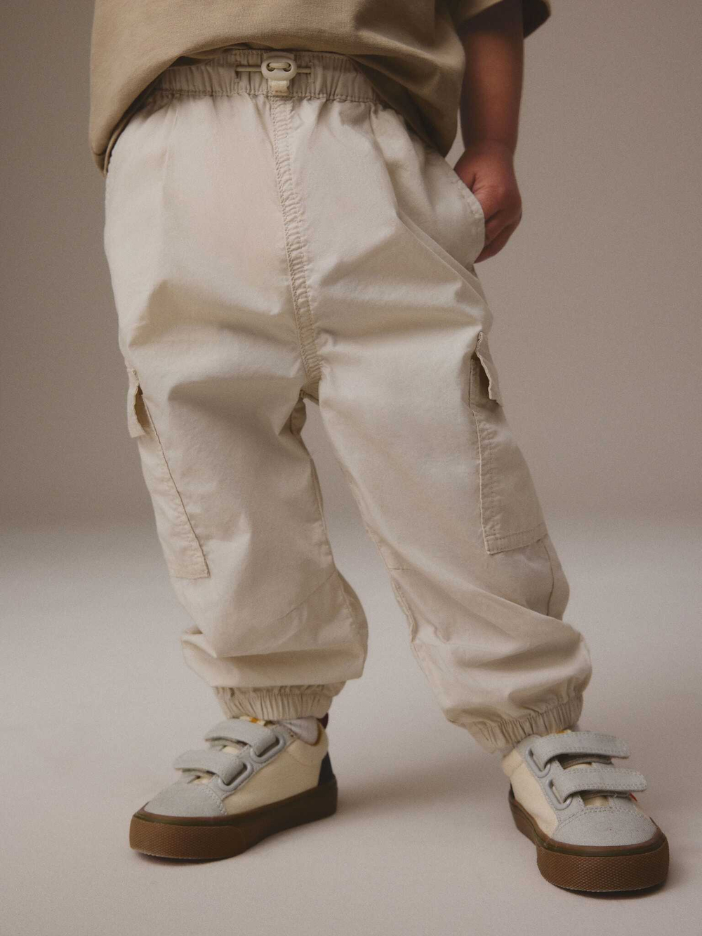 Брюки багги карго для мальчика Next E82-337, Молочный