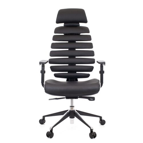 Офисное кресло Everprof Ergo Black, Кожа